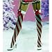 Sheer Candy Cane Stockings With Satin Bow
