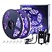 SHPODA 33ft LED UV Black Light Strip Kit,600 Units UV Lamp Beads,385nm-400nm,12V Flexible Blacklight Fixtures,10M LED Ribbon,Non-Waterproof for Indoor,Birthday,Wedding,Dark Party