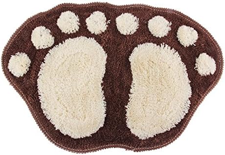 Rug Sets Reliable Absorbent Soft Big Feet Bath Bathroom Rug Set Bathroom Floor Shower Mat Rug Non-slip (Coffee)
