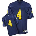 Michigan Wolverines #4 NCAA Youth Official Replica Game Jersey (Team Color)