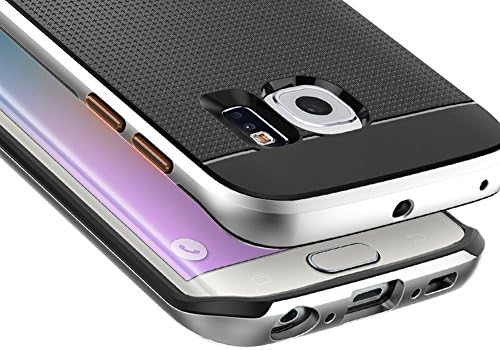 Galaxy S6 Case, Cade [Metallized Buttons] Case for Samsung Galaxy S6 [Bumper Style Case] -Sliver