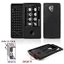 Premium Black Silicone Soft Rubber Cover Case (With Slide Tracks) for HTC FUZE Touch Pro GSM