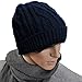 Nonwe Unisex Ribbed Knit Baggy Beanie Hat Winter Warm Ski Cap