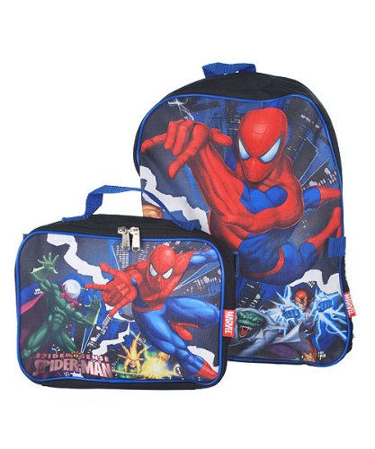  Spider-Man "Gotham Blast" Backpack with Detachable Lunchbox