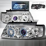 97 98 99 00 Volkswagen Passat 4 5-Door Halo Projector Headlights - Chrome (Pair) by ACP