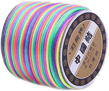 EOZY 40m 1.5mm-2.0mm Waxed Wax Cotton Cord String Linen Thread Wire Jewelry Bracelet Making Rope (#32 Colorful)