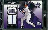 2002 Leaf Rookies & Stars View Masters Larry Walker Game Worn Jersey #ed/100 Colorado Rockies Baseball Card - Mint Condition - In Protective Screwdown Case!