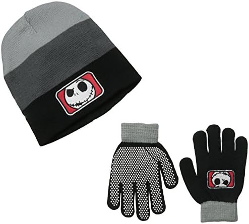 Nightmare Before Christmas Big Boys' Beanie with Glove Set