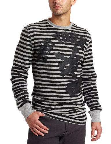 Zoo York Mens Dazzle Cracker Jack Thermal Shirt, Gray, Large