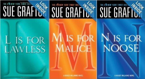 Sue Grafton Kinsey Millhone Book Set: L, M, N (L is for Lawless, M is for Malice, N is for Noose)