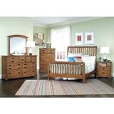 Barnburner Baxter Oak Slat Sleigh Bed Bedroom Set by Vaughan-Bassett