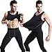 ROPALIA Mens Tight Breathable Sport Vest Fitness Athletic Tank Top Black