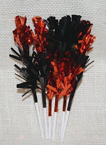 Metallic Black and Orange Toppers