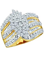 1.00CTW DIAMOND LADIES CLUSTER RING