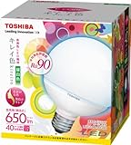 東芝 E-CORE(イー・コア) LED電球 <キレイ色-kireiro-> ボール電球形9.6W(高演色タイプ・ボール電球40W相当・650ルーメン・昼白色)外径95mmタイプ LDG10N-D/G95