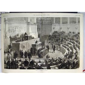 1870 Debate In The French Corps Legislatif Old Print