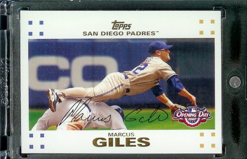 2007 Topps Opening Day #101 Marcus Giles San Diego Padres - Mint Condition - Shipped in Protective Display Case !