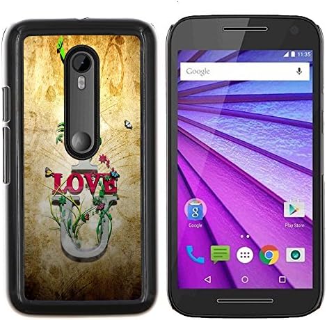 Eason Shop / Hard Slim Snap-On Case Cover Shell - I Love U Quote Slogan Romance Relationship - For Motorola MOTO G3 ( 3nd Generation )