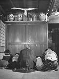 Typical Farm Family Worshipping at Shrine Photographic Poster Print by George Silk, 12×16