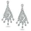 10k White Gold Diamond Chandelier Earrings (1/4 cttw, I-J Color, I2-I3 Clarity)