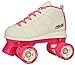 Crazy Skates Rocket Roller Skates for Girls and Boys - Available in Adjustable or Fixed Sizes - Great Beginner Kids Quad Skates - White/Pink (Size: Kids j12)