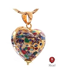 Murano Glass heart Burano "limited edition"-harlekin