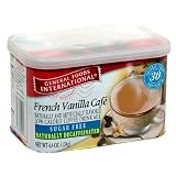 General Foods International Coffee, Sugar Free Naturally Decaffeinated French Vanilla Cafe Coffee Drink Mix, 4.4-Ounce Tins (Pack of 6)
