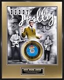 Buddy Holly Not Fade Away 50th anniversary framed gold record