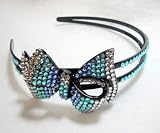 Blue Crystal Bow Headband