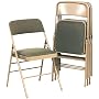 Samsonite 36885CVT4 Fabric Padded Seat/Back Folding Chair, Taupe Frame, Taupe