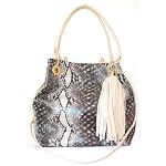 Steve Madden Beige Leather Handbag Reptile Shoulder Bag