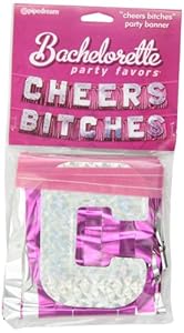Pipedream Products Bachelorette Party Favors Cheers Bitches Party Banner