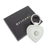 Bvlgari Heart Shaped White Leather Key Ring BVL22540 by Bvlgari