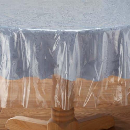 Crystal Clear Tablecloth Cover - Vinyl Table Protector (52" x 52" Square)