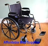 INVACARE ULTRALIGHT 22 EXTRA WIDE WHEELCHAIR WITH FOOTRESTS