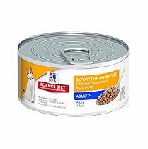 Hill's Science Diet Adult 7+ Savory Chicken Entree Minced Cat Food, 5.5-Ounce Can, 24-Pack
