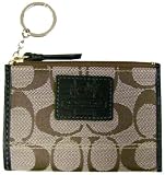 Coach Khaki Signature Mini Skinny Key Chain Coin Wallet