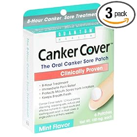 Quantum Health Canker Cover Oral Canker Sore Patch, Mint Flavor, 150mg, 6-Count Box (Pack... by