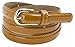 AnnaKastle Womens Faux Leather Skinny Dress Belt with Round Buckle