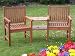 Jack & Jill Companion Bench with Green Cushion