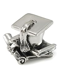 Ohm Sterling Silver Graduation Hat Bead Charm