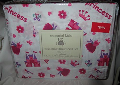 Essential Kids Pink Princess Twin Sheet Set