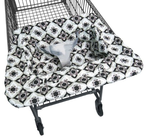 Buy Low Price Cozy JJ Cole Shopping Cart Cover, Black Magnolia ATBM-BLACK