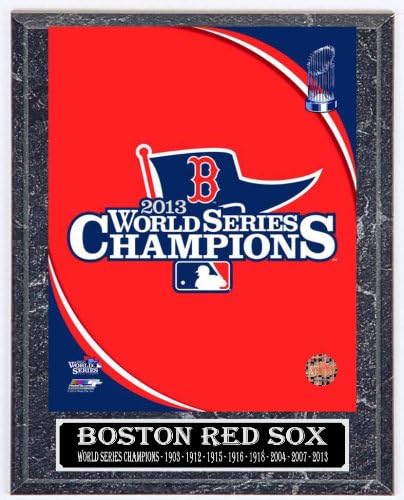 World Series Champion Boston Red Sox Picture Plaque (Black Marble with Silver Plate)