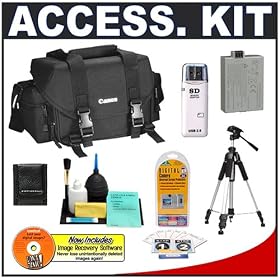 Canon 2400 Digital SLR Gadget Bag + Tripod + Spare LP-E5 Battery + Cameta Bonus Accessory... by Canon