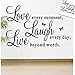 ShungHO love laugh live Wall Sticker DIY Mural Art Decal