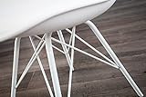 Moderner Design Stuhl SCANDINAVIA Meisterstück weiss lackierten Stuhlbeinen - 9