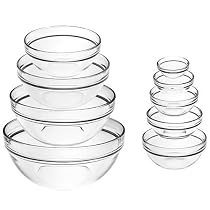 Luminarc 8015495 9-Piece Stackable Glass Mixing Bowls Set