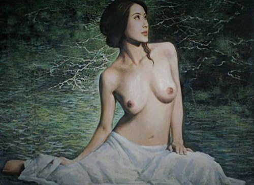 Arts World Sexy Beautiful Naked China Girl Printed Oil Painting On Canvas Wall Art Nude Prints Picture For Home Decoration 4