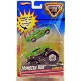 Hot Wheels Monster Jam Monster Duo Green AVENGER 1:64 Scale Collectible Truck with 